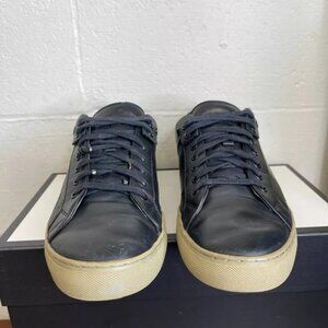 Hugo Boss 50238501 Black Leather Casual Sneaker Low Top Men's Size 46 EU/13 US